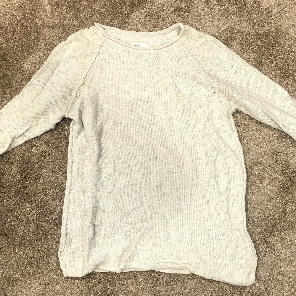 your neighbors cream loose knit sweater